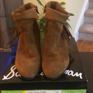 Sam Edelman brown suede bootie.